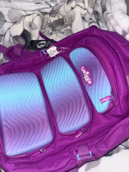 NWT Smiggle Purple Gradient Hardfront Backpack main image 4